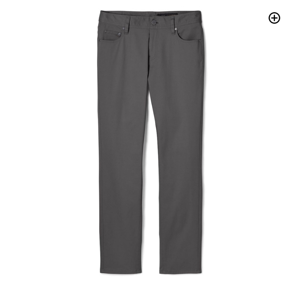 Men's Straight Leg 5 Pocket Grey Twill Pants